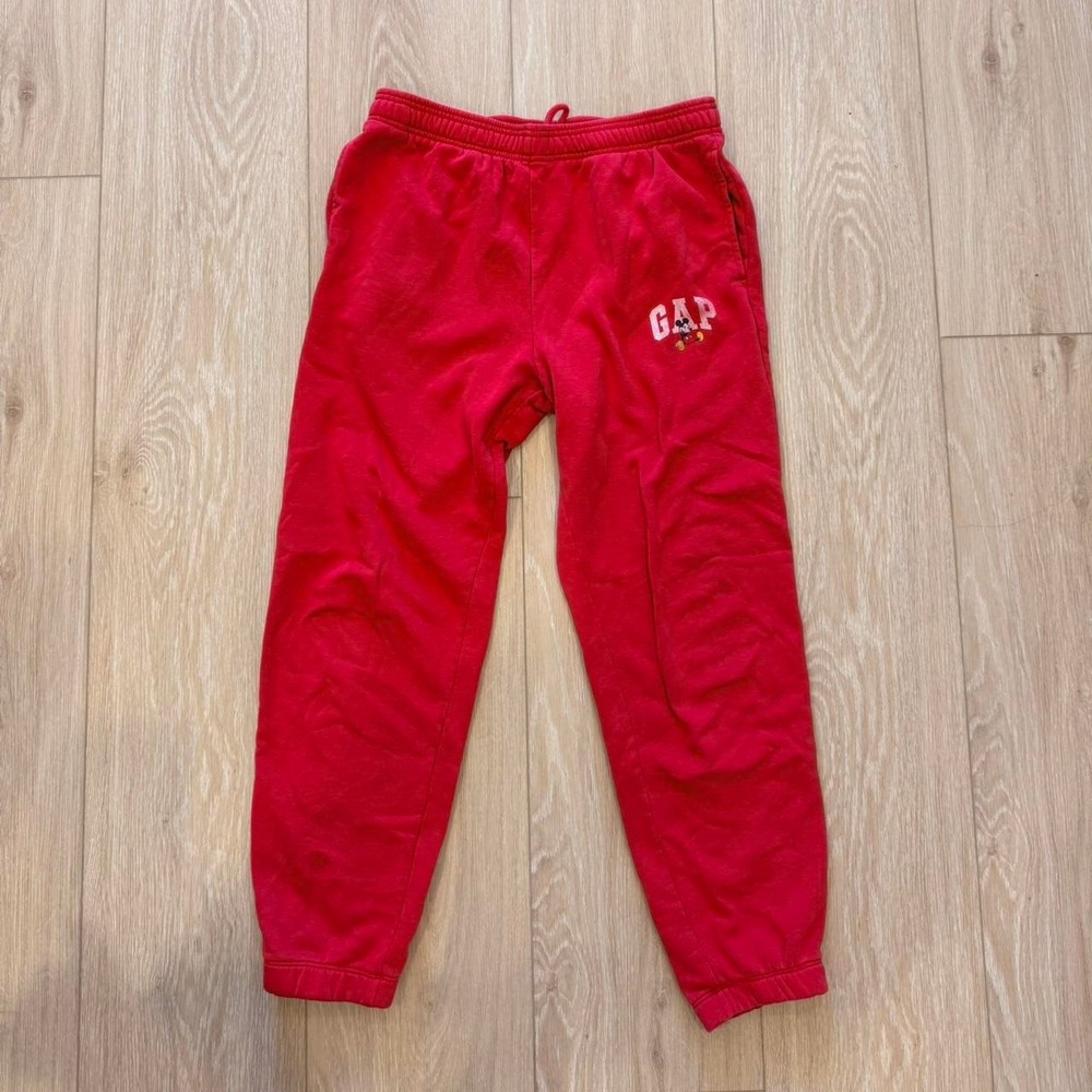 GAP x Disney Disneyland Red Mickey Mouse Sweatpants